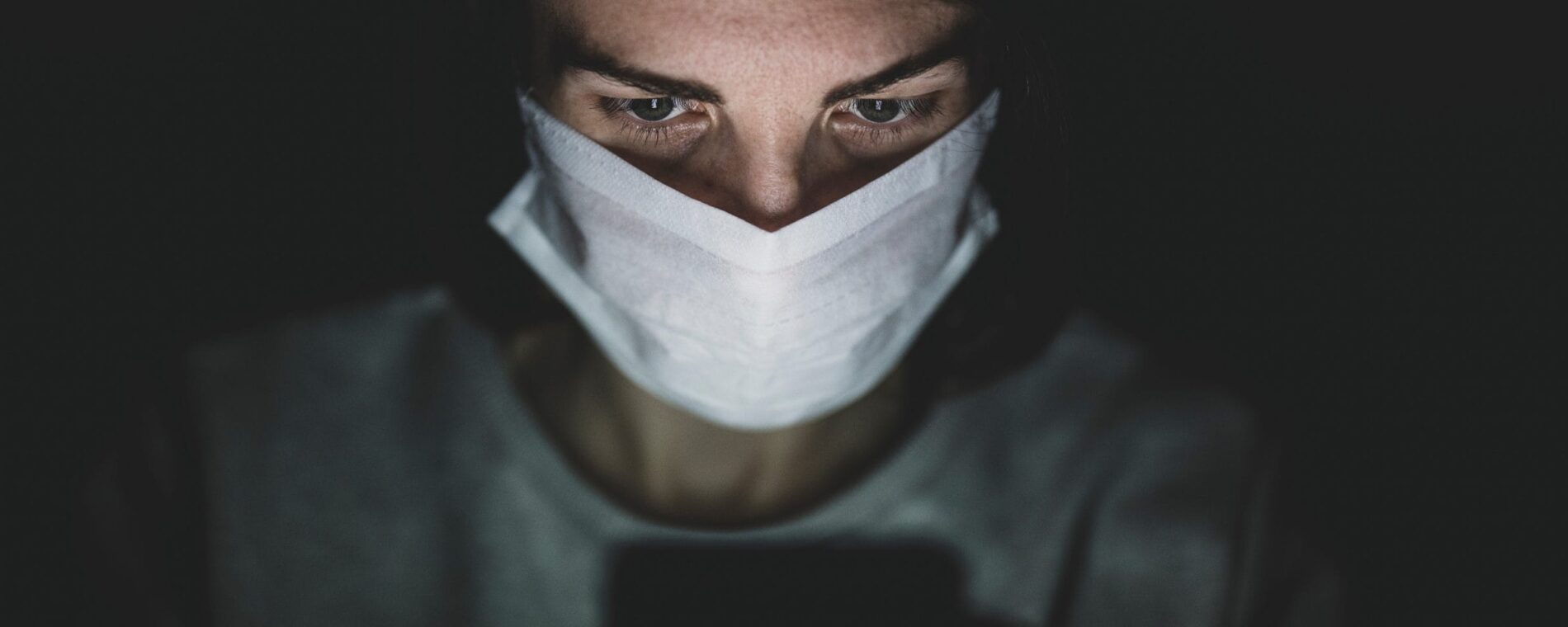 Girl with mask to protect her from Coronavirus