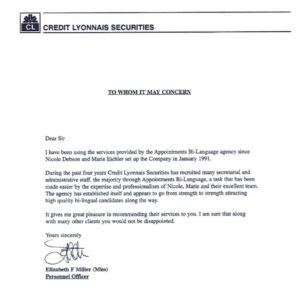 Elizabeth Miller testimonial