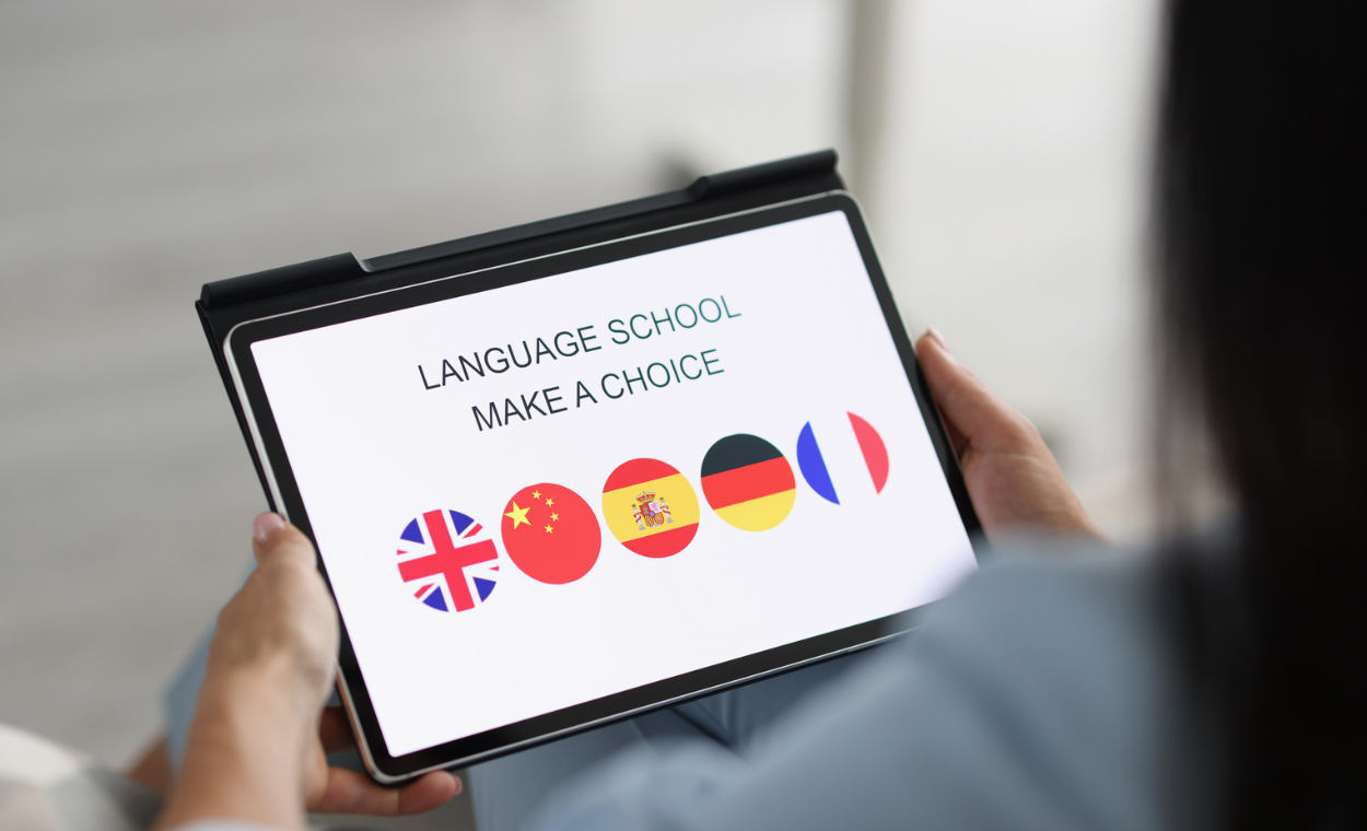 Language learning apps and online courses