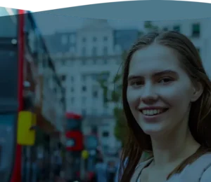 cta background girl in london mobile