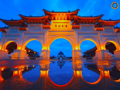 Chinese temple at dawn